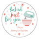 Baked Just For You Round Gift Stickers Image 2 of 2